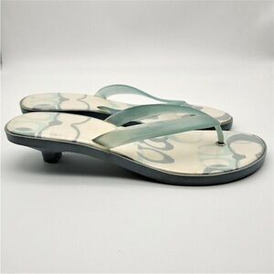 Coach Carin Trans Rubber Blue 8.5 Sandal